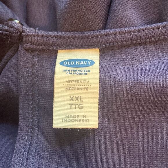 Old Navy Dark Blue Sleeveless Lace Front Midi Dress Size Maternity XXL NEW - Picture 6 of 11